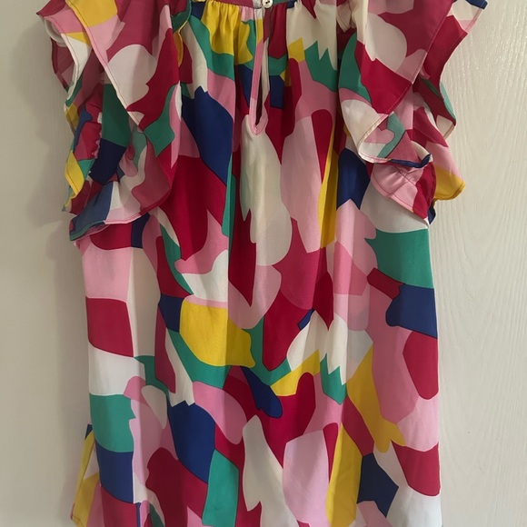 FINAL CHANCE Jodifl Multicolor Ruffle Sleeve Blouse - Picture 2 of 2